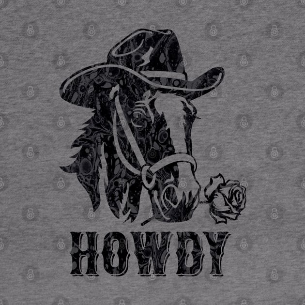 Howdy Horse with a Rose by Luxinda